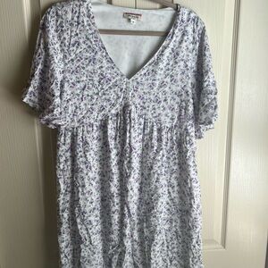 Purple Floral Lightweight Dress